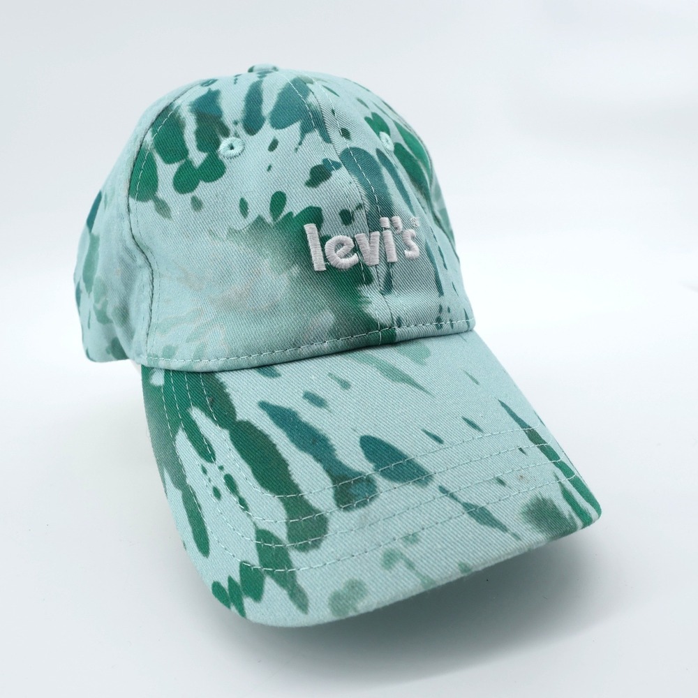 Levi's Tie Dye Baseball Cap Blue Green Cotton Adjustable Strap Snapback